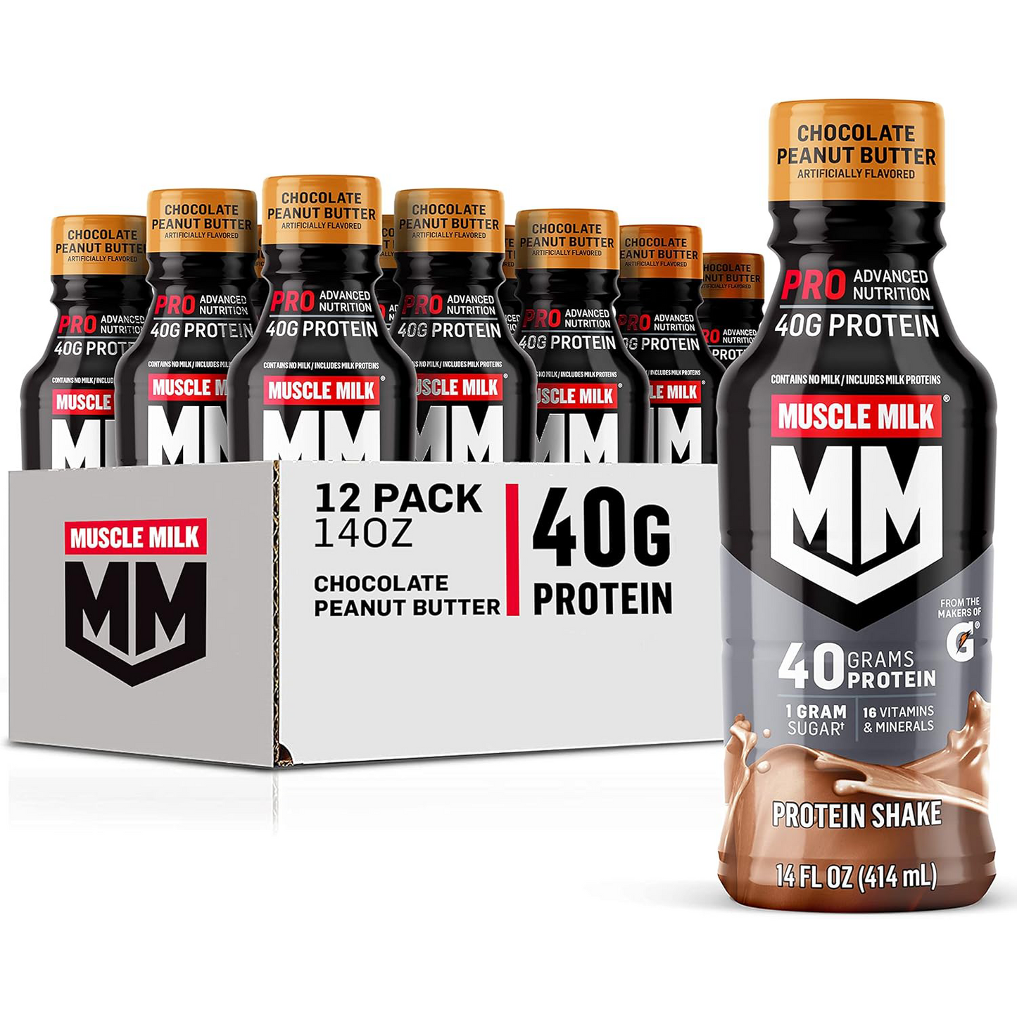 Fitness Essentials-Muscle Milk Pro Series High Protein Shakes - 40g Protein