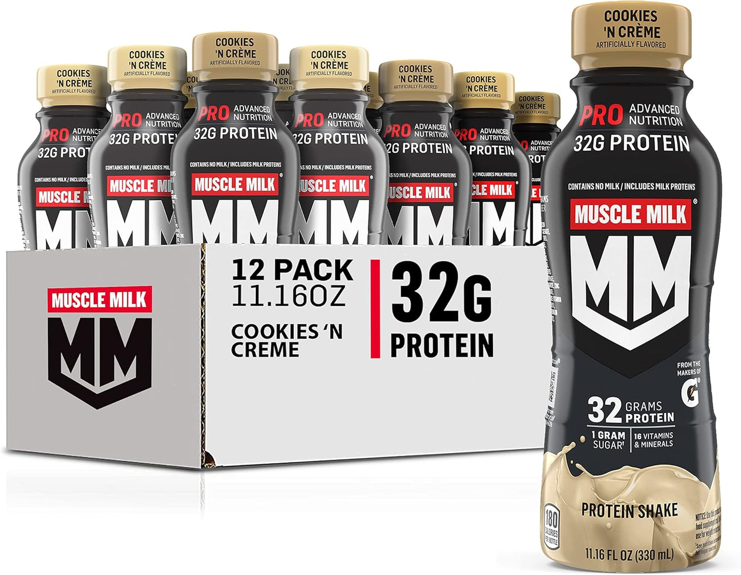 Fitness Essentials-Muscle Milk Pro Series High Protein Shakes - 40g Protein